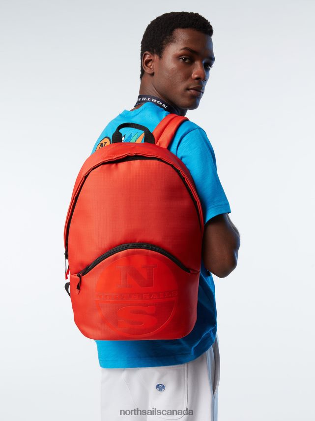 Men North Sails Bright orange RECYCLED NYLON BACKPACK Accessories 0028HP465