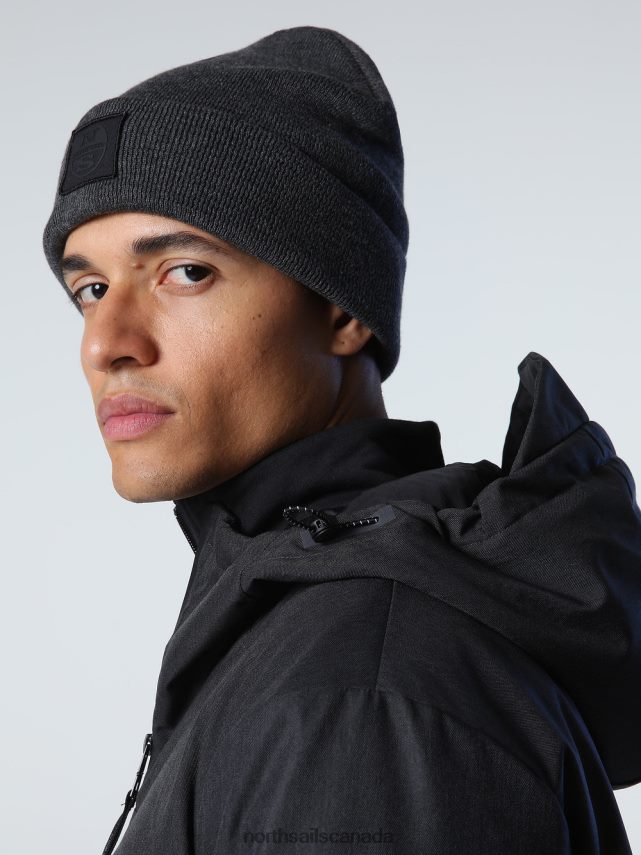 Men North Sails Dark grey melange ORGANIC COTTON BEANIE Accessories 0028HP750