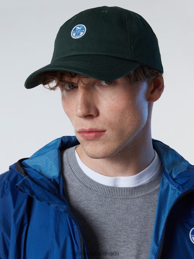 Men North Sails Military green BASEBALL CAP WITH FELT PATCH Accessories 0028HP462