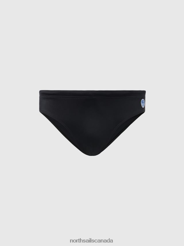 Men North Sails Black RECYCLED NYLON SWIM BRIEFS Beachwear 0028HP414