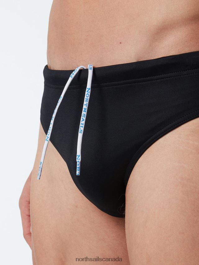 Men North Sails Black RECYCLED NYLON SWIM BRIEFS Beachwear 0028HP414