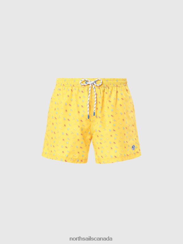 Men North Sails Combo 27 SWIM SHORTS WITH ALL-OVER PRINT Beachwear 0028HP422