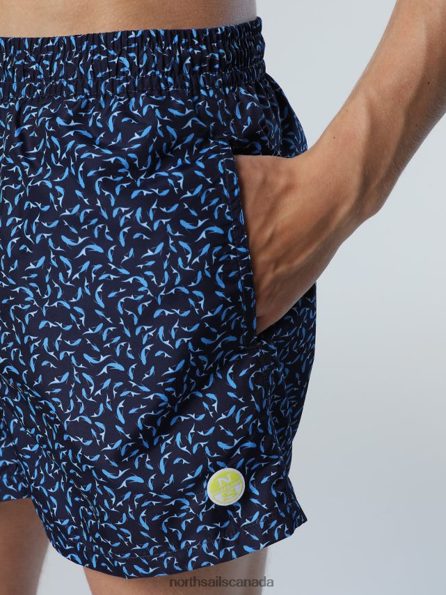 Men North Sails Combo 64 SWIM SHORTS WITH OCEAN PRINT Beachwear 0028HP379