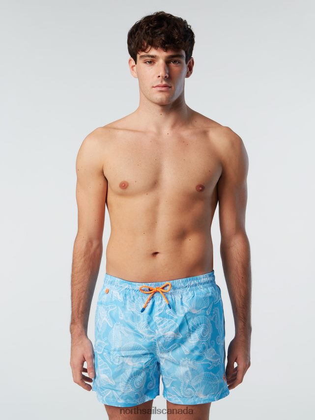 Men North Sails Combo 65 SWIM SHORTS WITH OCEAN PRINT Beachwear 0028HP380