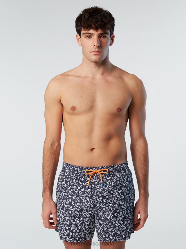 Men North Sails Combo 74 SWIM SHORTS WITH ALL-OVER PRINT Beachwear 0028HP424