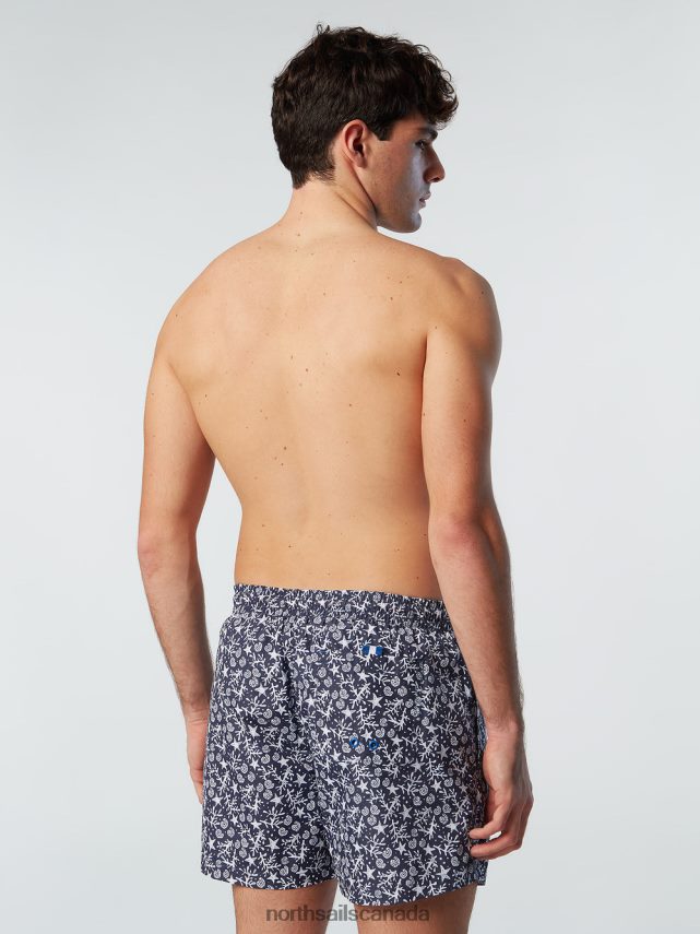 Men North Sails Combo 74 SWIM SHORTS WITH ALL-OVER PRINT Beachwear 0028HP424