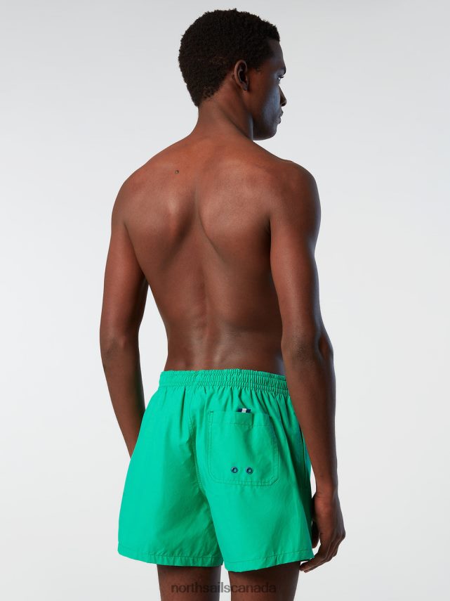 Men North Sails Garden green SWIM SHORTS WITH LOGO PATCH Beachwear 0028HP386