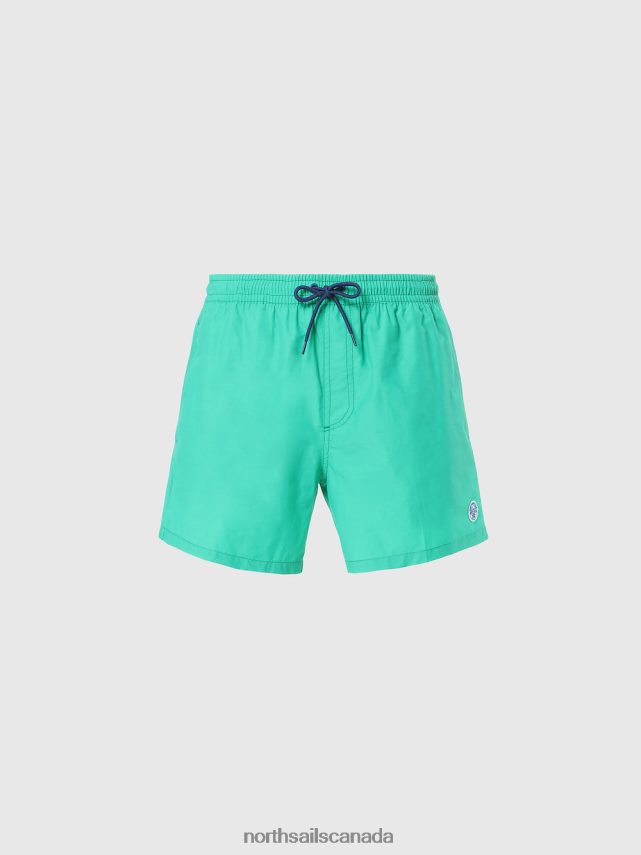 Men North Sails Garden green SWIM SHORTS WITH LOGO PATCH Beachwear 0028HP386