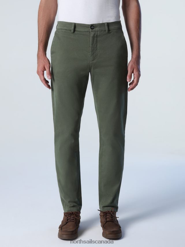 Men North Sails Bronze green SLIM-FIT CHINOS Clothing 0028HP799