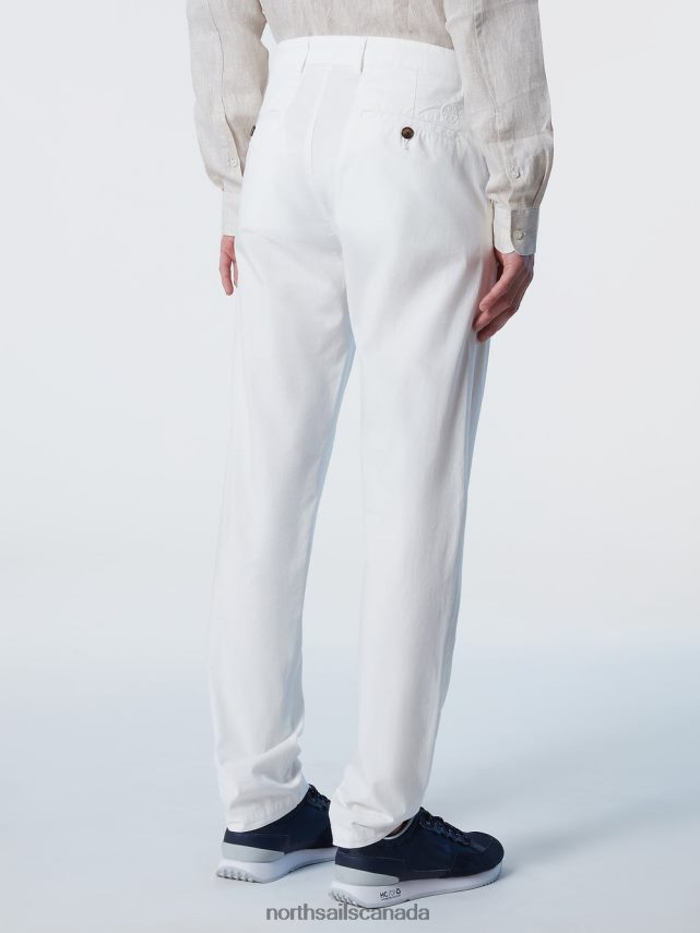 Men North Sails White DEFENDER POPLIN CHINOS Clothing 0028HP310
