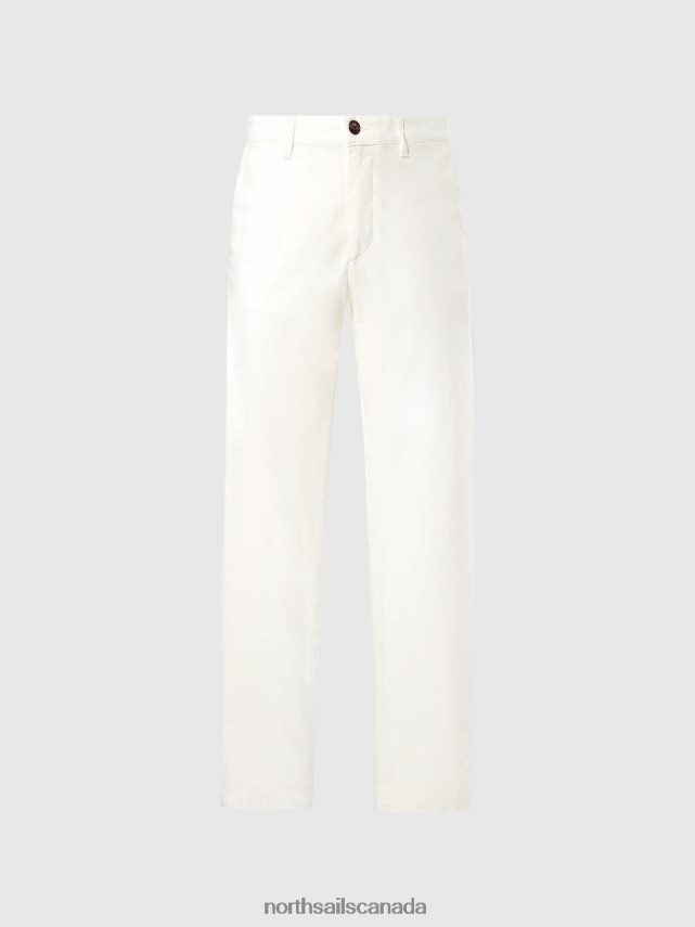 Men North Sails White DEFENDER POPLIN CHINOS Clothing 0028HP310