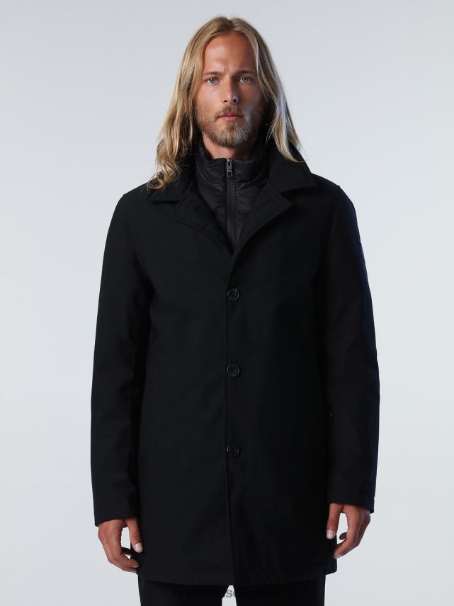 Men North Sails Black TECH TRENCH Clothing 0028HP1035