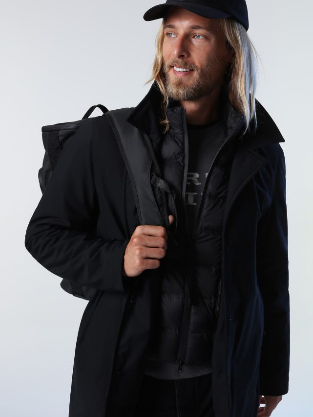 Men North Sails Black TECH TRENCH Clothing 0028HP1035