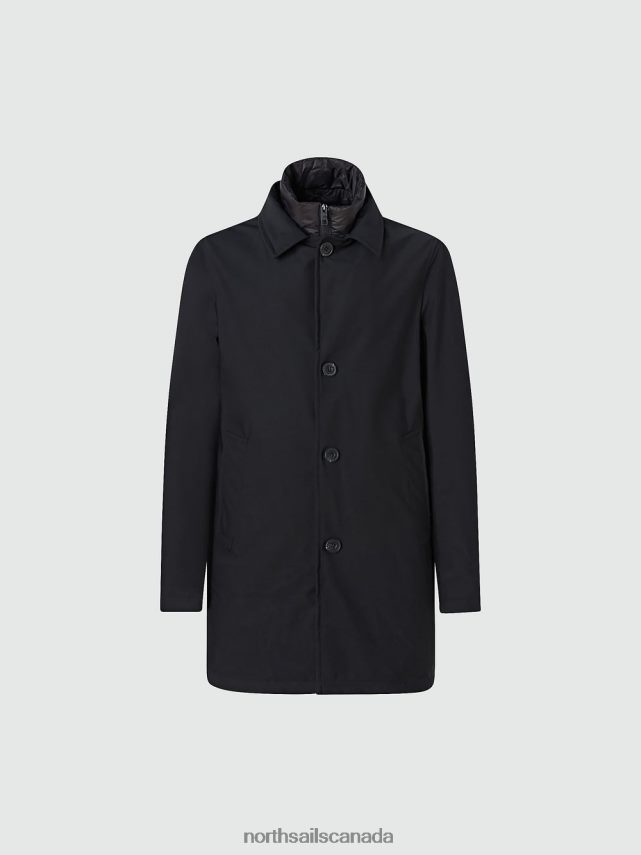 Men North Sails Black TECH TRENCH Clothing 0028HP1035