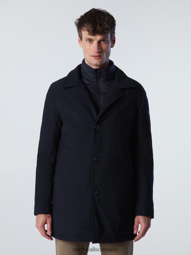 Men North Sails Navy blue TECH TRENCH Clothing 0028HP1034