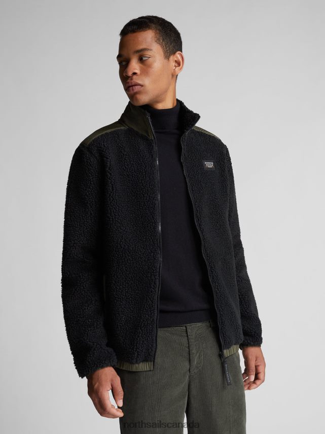 Men North Sails Black HIGH-NECK JACKET Clothing 0028HP1306