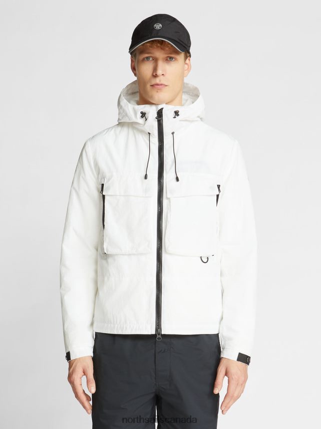 Men North Sails Blanc HOODED JACKET Clothing 0028HP1191