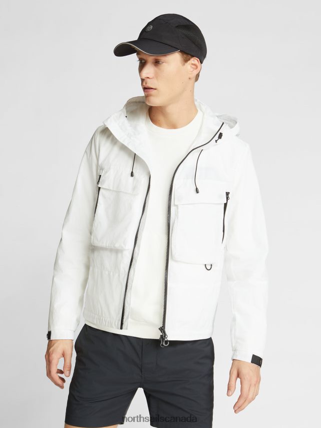 Men North Sails Blanc HOODED JACKET Clothing 0028HP1191