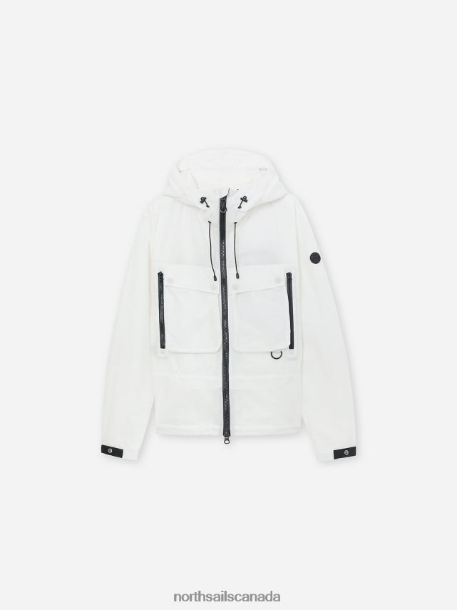 Men North Sails Blanc HOODED JACKET Clothing 0028HP1191
