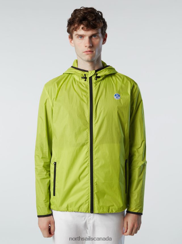 Men North Sails Lime SPINNAKER HOODED JACKET Clothing 0028HP53