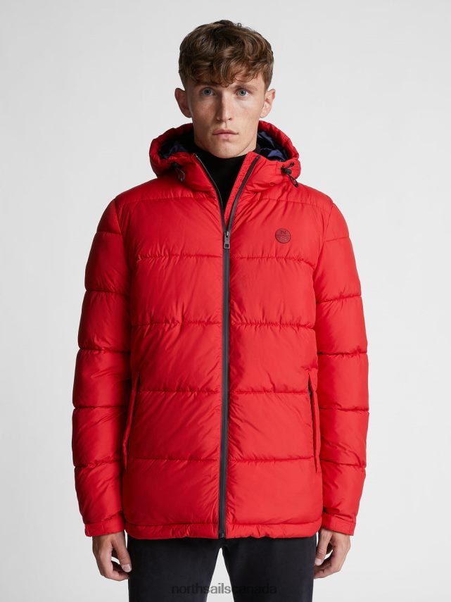 Men North Sails Red DOCK HOODED JACKET Clothing 0028HP1296