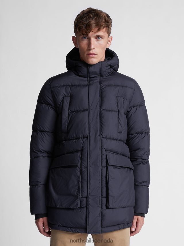 Men North Sails Black DOCK PARKA Clothing 0028HP1314
