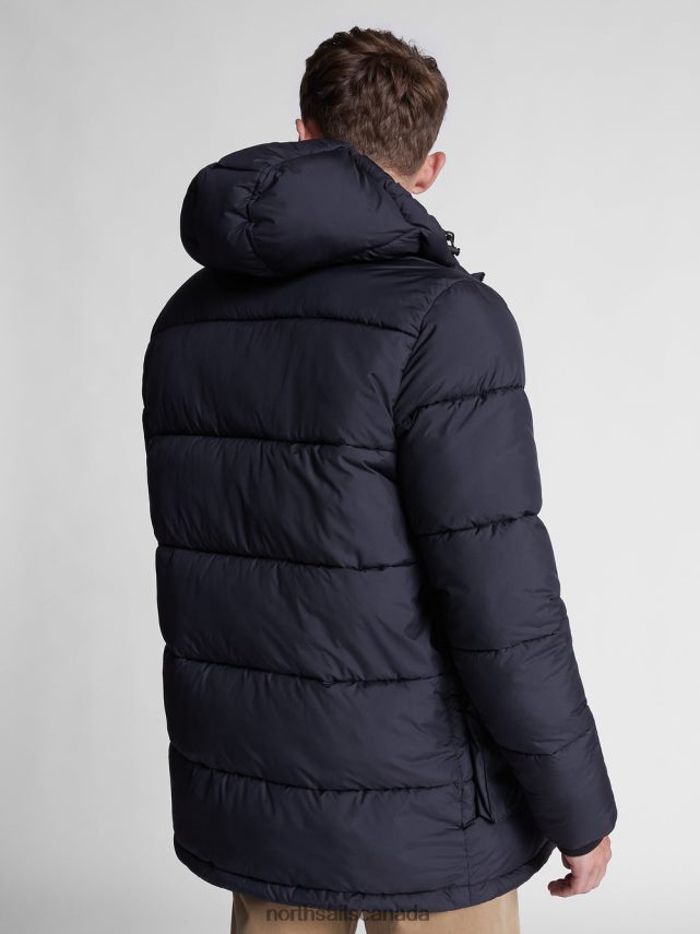 Men North Sails Black DOCK PARKA Clothing 0028HP1314