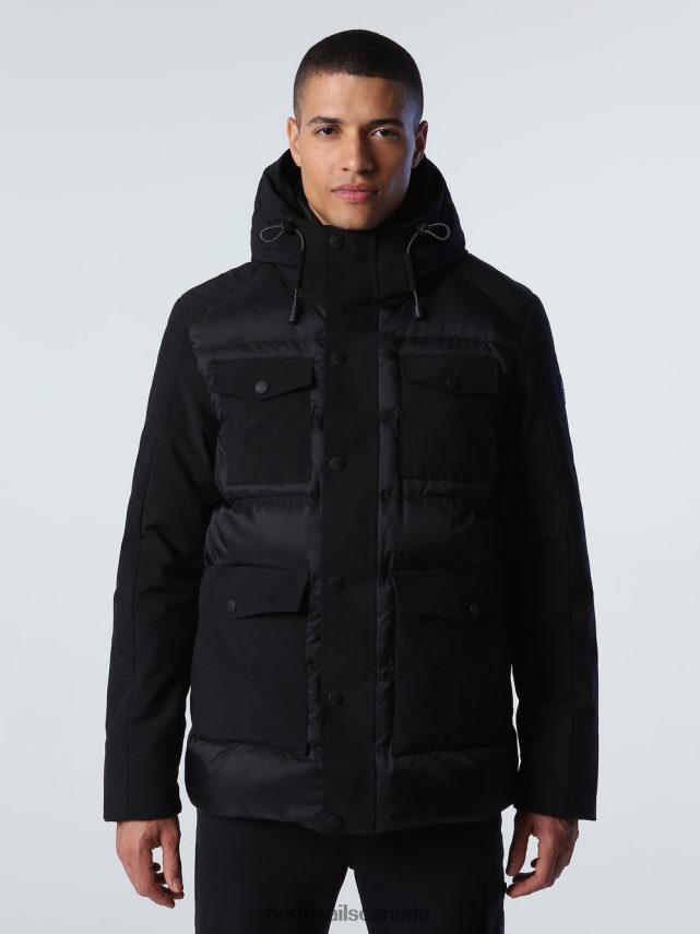Men North Sails Black GLACIER PARKA Clothing 0028HP848