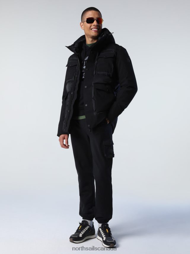 Men North Sails Black GLACIER PARKA Clothing 0028HP848