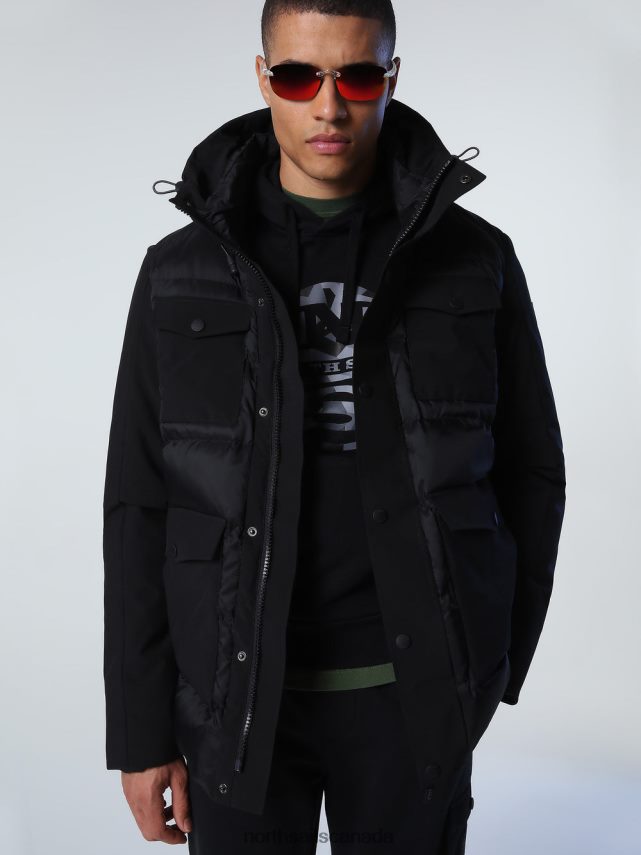 Men North Sails Black GLACIER PARKA Clothing 0028HP848