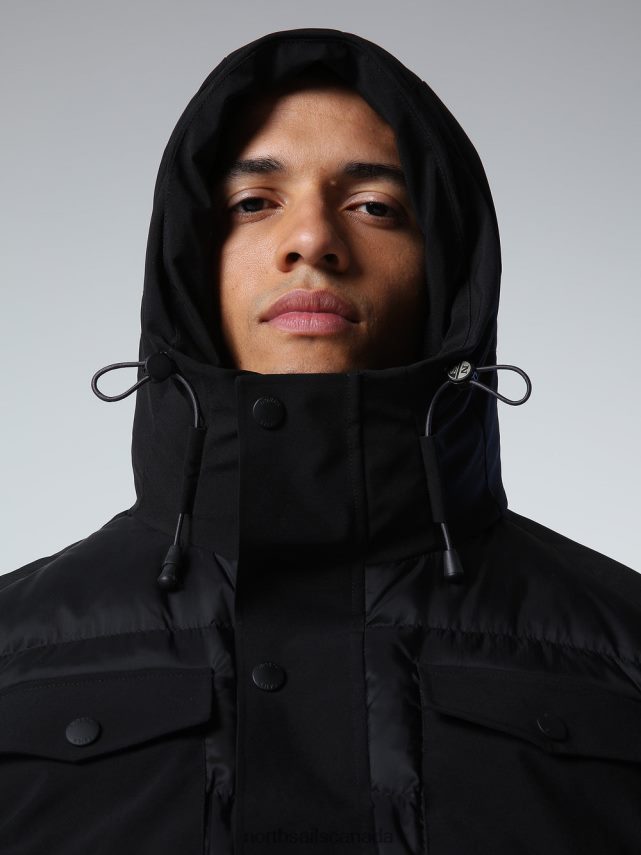 Men North Sails Black GLACIER PARKA Clothing 0028HP848