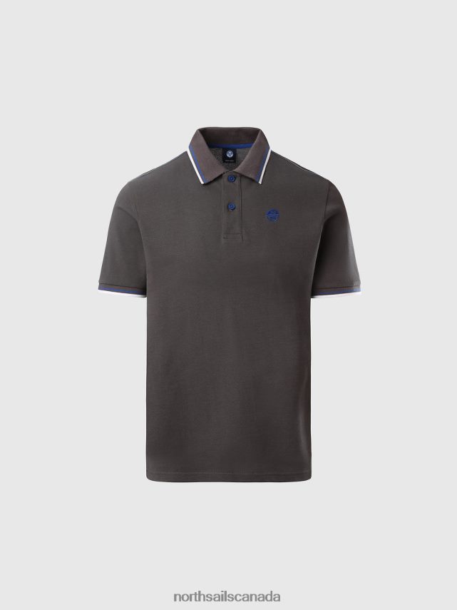 Men North Sails Asphalt Organic Cotton Polo Shirt NEW Clothing 0028HP85