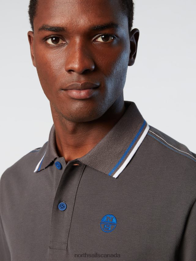 Men North Sails Asphalt Organic Cotton Polo Shirt NEW Clothing 0028HP85