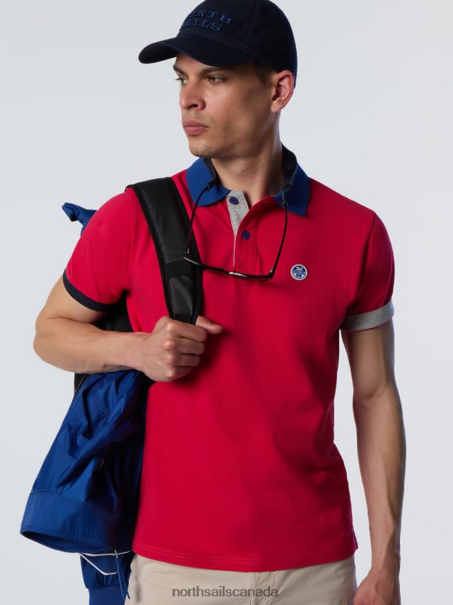 Men North Sails Barberry red Organic Cotton Polo Shirt NEW Clothing 0028HP98