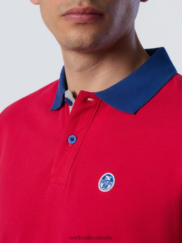 Men North Sails Barberry red Organic Cotton Polo Shirt NEW Clothing 0028HP98