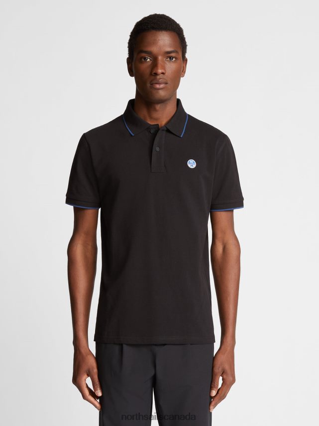 Men North Sails Black PRINTED POLO SHIRT Clothing 0028HP1049