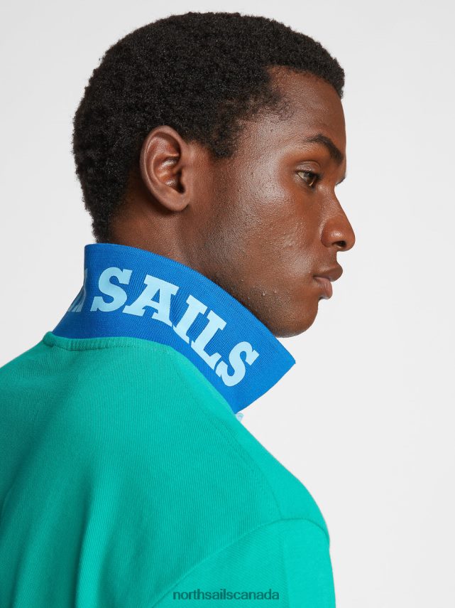 Men North Sails Emerald COLOUR-BLOCK POLO SHIRT Clothing 0028HP1145