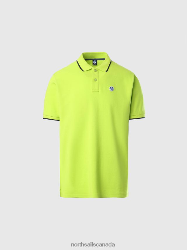 Men North Sails Lime Organic Cotton Polo Shirt SALE Clothing 0028HP70