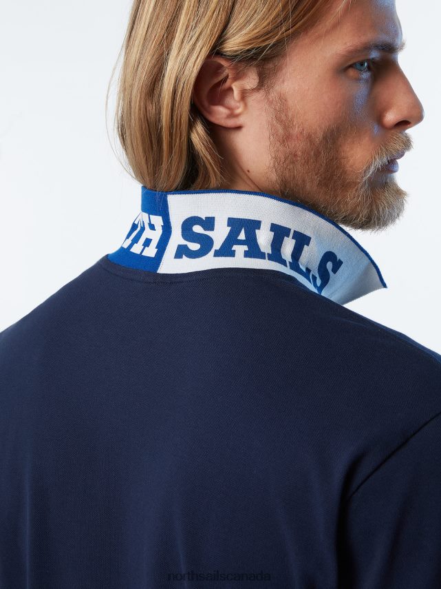 Men North Sails Navy blue ORGANIC COTTON POLO SHIRT Clothing 0028HP119