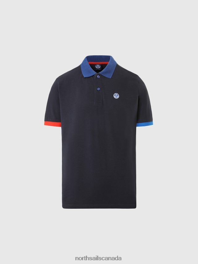 Men North Sails Navy blue Organic Cotton Polo Shirt NEW Clothing 0028HP101