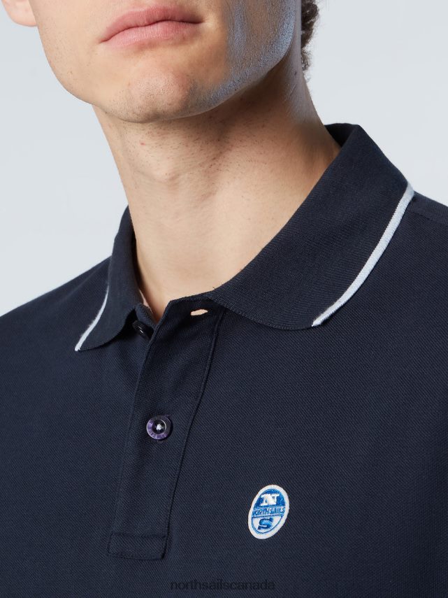 Men North Sails Navy blue Organic Cotton Polo Shirt SALE Clothing 0028HP76