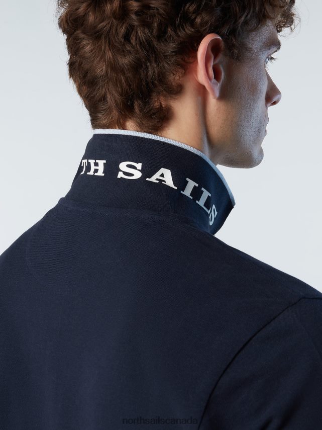 Men North Sails Navy blue Organic Cotton Polo Shirt SALE Clothing 0028HP76