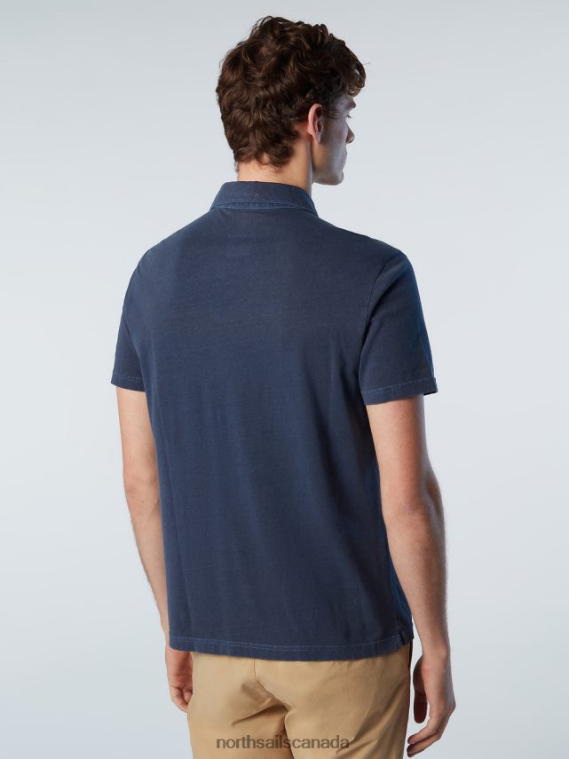 Men North Sails Navy blue RECYCLED JERSEY POLO SHIRT Clothing 0028HP91