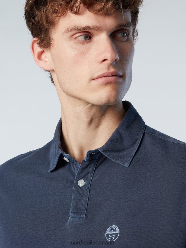 Men North Sails Navy blue RECYCLED JERSEY POLO SHIRT Clothing 0028HP91