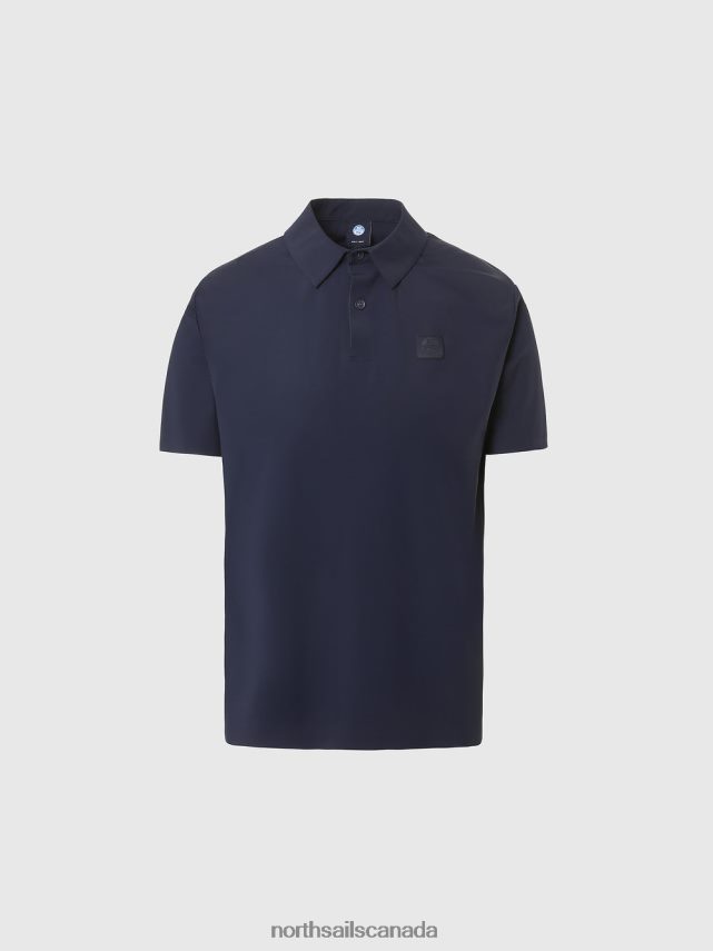 Men North Sails Navy blue RECYCLED JERSEY POLO SHIRT Clothing 0028HP92