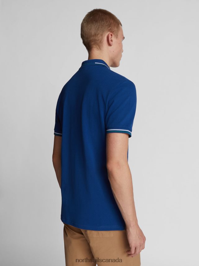 Men North Sails Ocean blue POLO WITH CONTRAST TRIMS Clothing 0028HP1212
