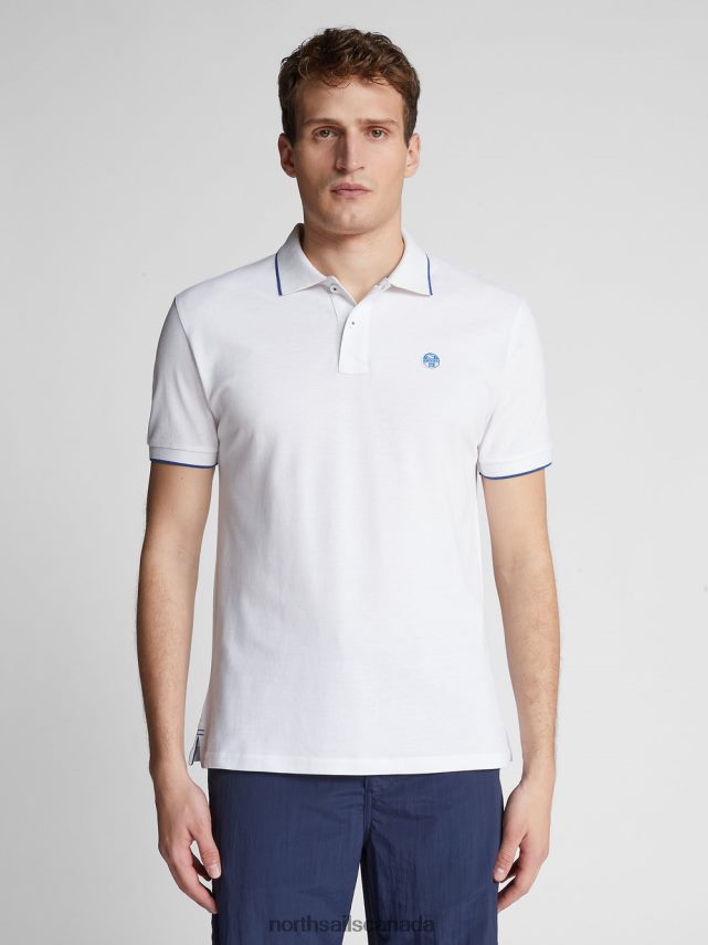 Men North Sails White PRINTED POLO SHIRT Clothing 0028HP1050