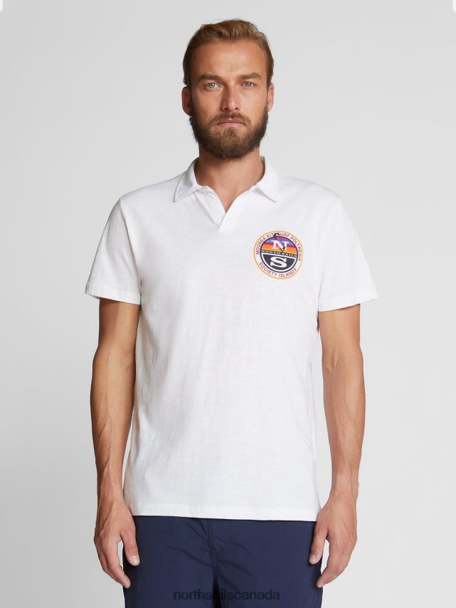 Men North Sails White PRINTED POLO SHIRT Clothing 0028HP1073