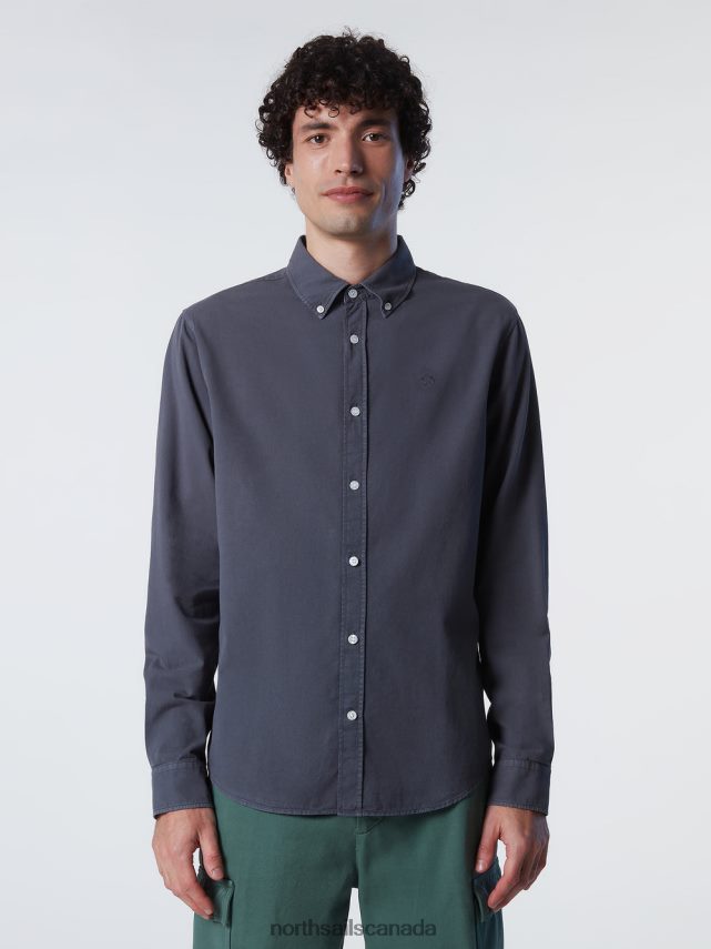 Men North Sails Asphalt GABARDINE SHIRT Clothing 0028HP209