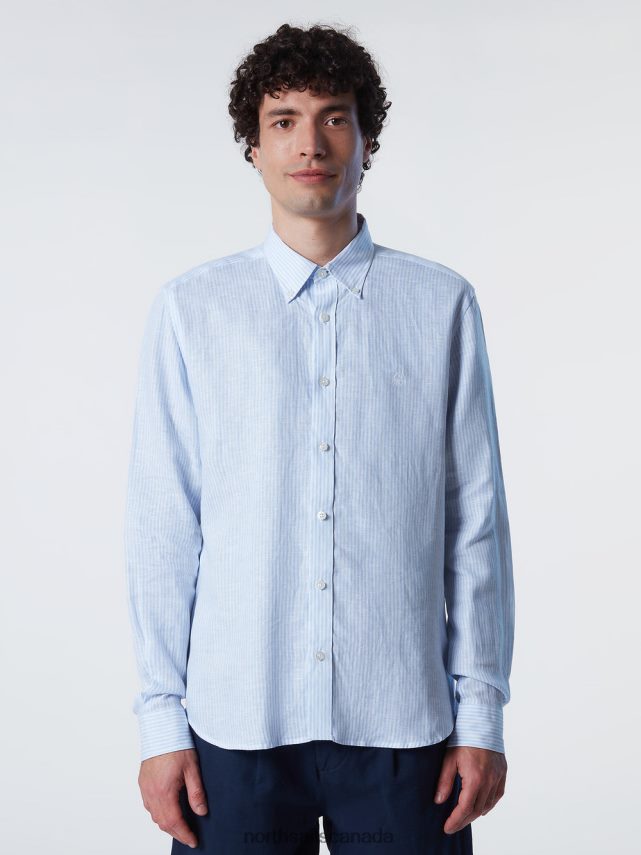 Men North Sails Combo 1 STRIPED LINEN SHIRT Clothing 0028HP229